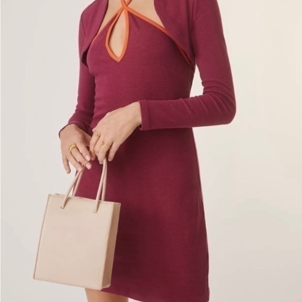Anthropologie Halter keyhole  Mini Dress with shrug
